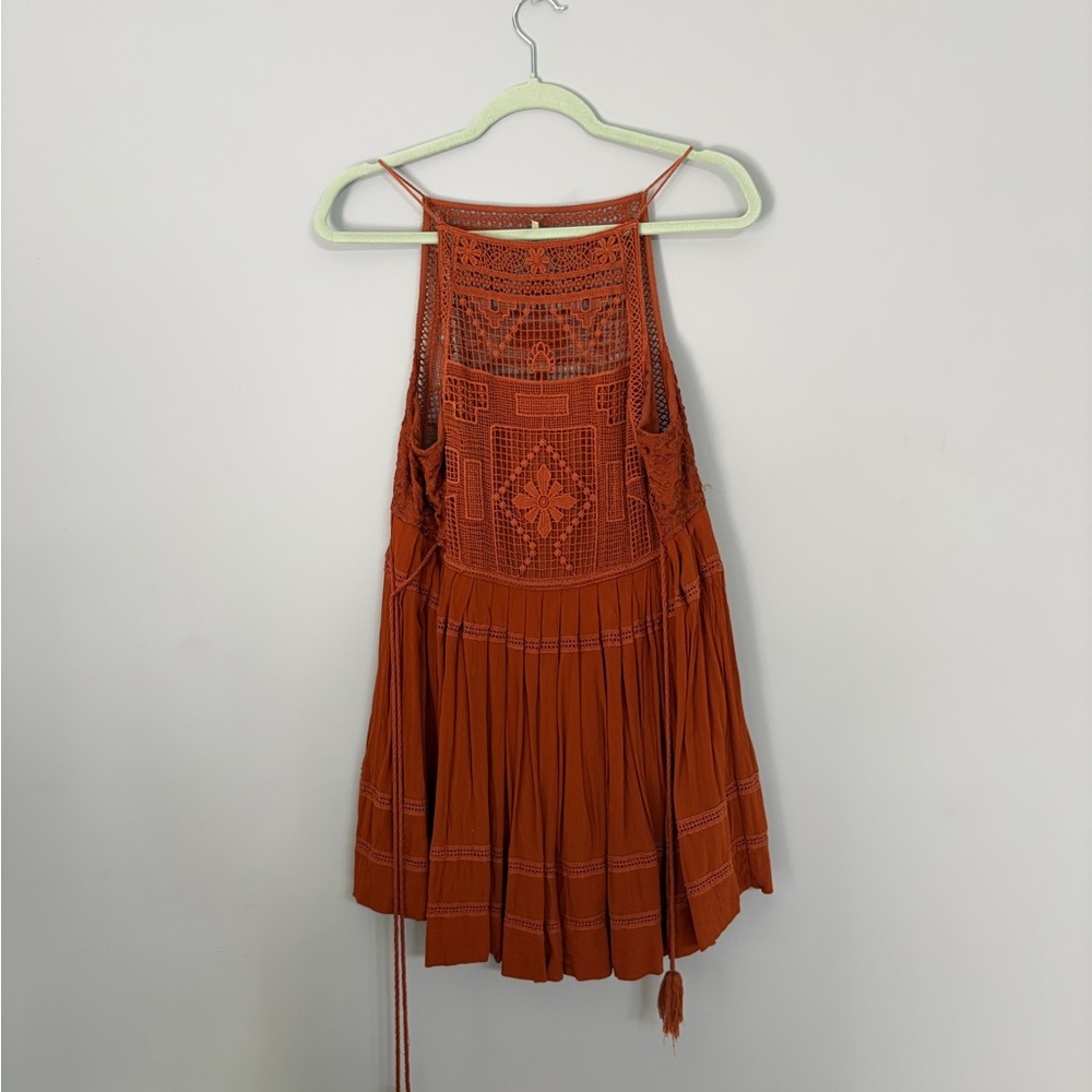 rag & bone Rust Crochet Halter Top